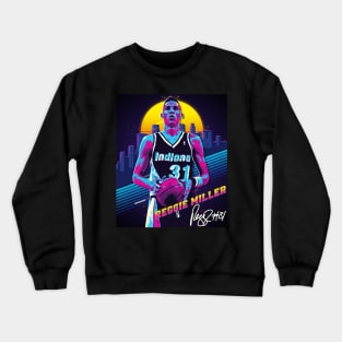 Reggie Miller Choke Sign Basketball Legend Signature Vintage Retro 80s 90s Bootleg Rap Style Crewneck Sweatshirt